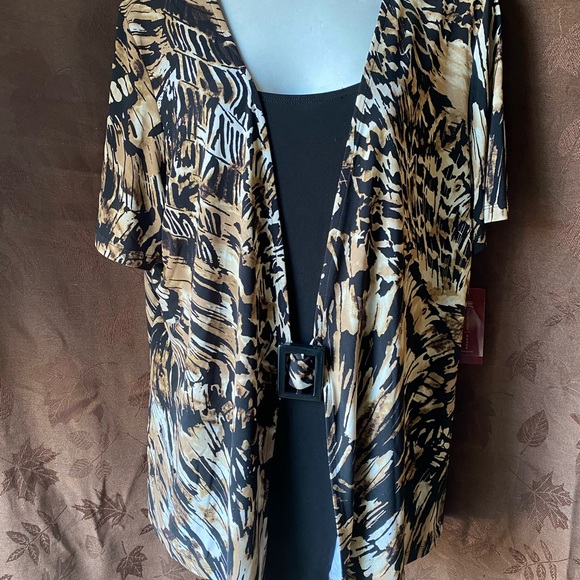 NWT JM Collection plus size 2X one-piece short sleeves - Picture 7 of 9